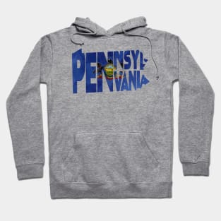 Pennsylvania Typo Map Hoodie